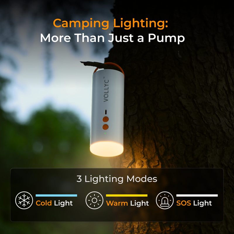 FLEXTAIL X VOLLYC Electric Air Pump Built-in 4000mAh Large Battery Portable Camping Air Pump for Air Bed Sleeping Pad Vacuum Bag