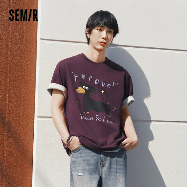 អាវយឺត Semir Unisex បោះពុម្ពលំនាំឆ្នាំ ២០២៦ កអាវរលុង រចនាប័ទ្មប្រចាំថ្ងៃ ទន់ មានផាសុកភាព
