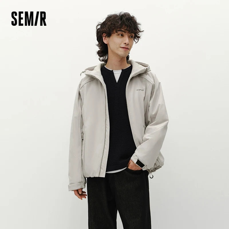 Semir Men Padded Jacket Water Repellent Windproof Shell Abrasion Resistant Raglan Sleeve 2026 Winter Everyday Style