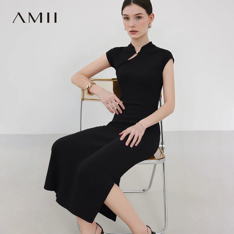 រ៉ូបប៉ាក់សម្រាប់នារី Amii ឆ្នាំ២០២៦ រដូវក្ដៅថ្មី ស្លីមហ្វីត ដៃអាវកអាវចិន រចនាប័ទ្មចិន រ៉ូបវែងឆើតឆាយសម្រាប់នារី 12652062