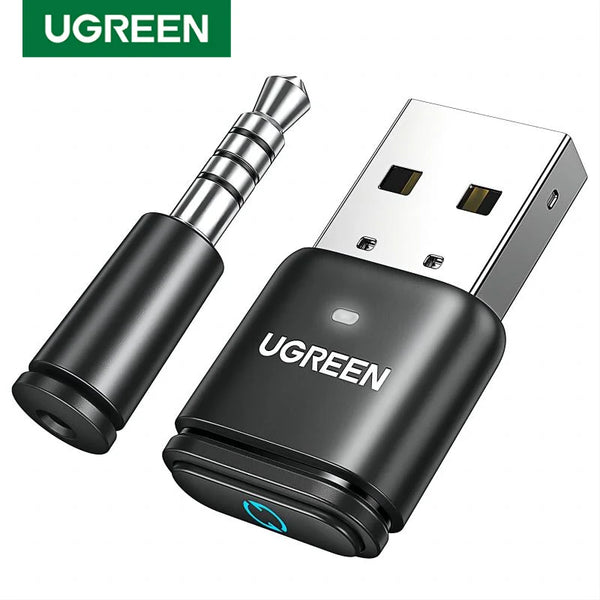 ឧបករណ៍បញ្ជូនសំឡេង UGREEN USB Bluetooth 5.3 aptX HD AD Audio Adapter សម្រាប់ PS5 PS4 Nintendo Switch Headset Speaker Mic Bluetooth Receiver