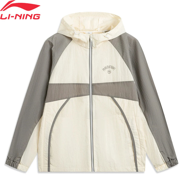អាវ បុរស Li-Ning BADFIVE អាវ ខ្យល់ រលុង សាច់ នីឡុង ងាយស្រួល ដកដង្ហើម អាវ កីឡា ទាន់សម័យ AFDV129