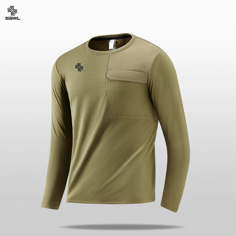 SBWL 2025 Warm Long-Sleeved Fitness Jacket High-Quality Outdoor Sports Top with Stand-Up Collar for Autumn/Winter Running