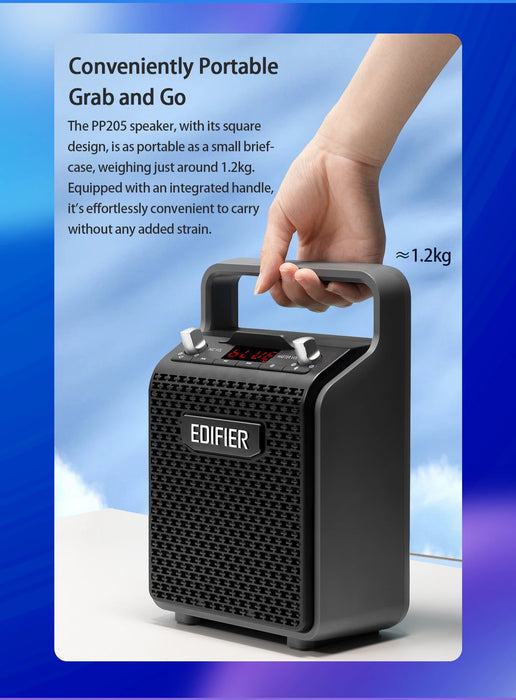Edifier PP205 Portable Bluetooth Speaker 24W Output 8 Hours of Battery Life Support AUX/TF Card/Bluetooth/USB Connection