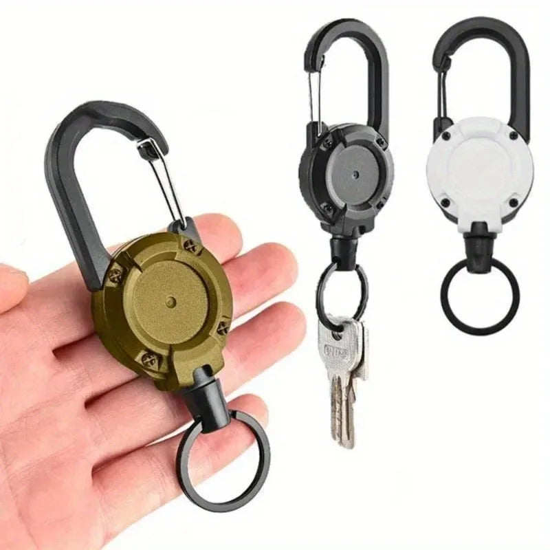 1PC Retractable Wire Rope Key Backpack Buckle for Men,Outdoor Keychain Backpack Additions,  Versatile And Durable Keychain