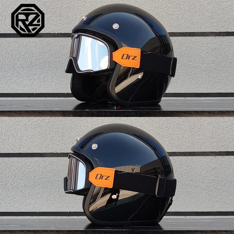 Free Shipping DOT approved retro motorcycle helmet casco 3/4 open face  helmet cafe racer helmet chopper helmet capacete