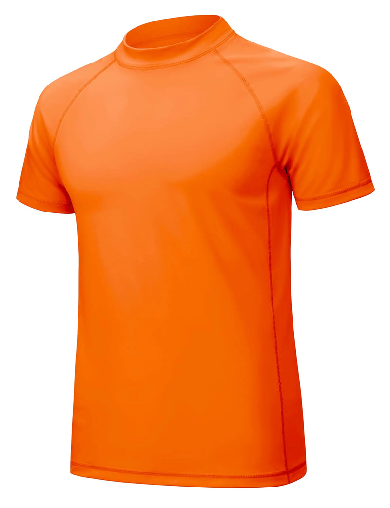 TACVASEN Men's Summer UPF 50+ Swim Water Rash Guard Shirts Quick Dry Fishing Stretch Lightweight Outdoor Running Short Shirts