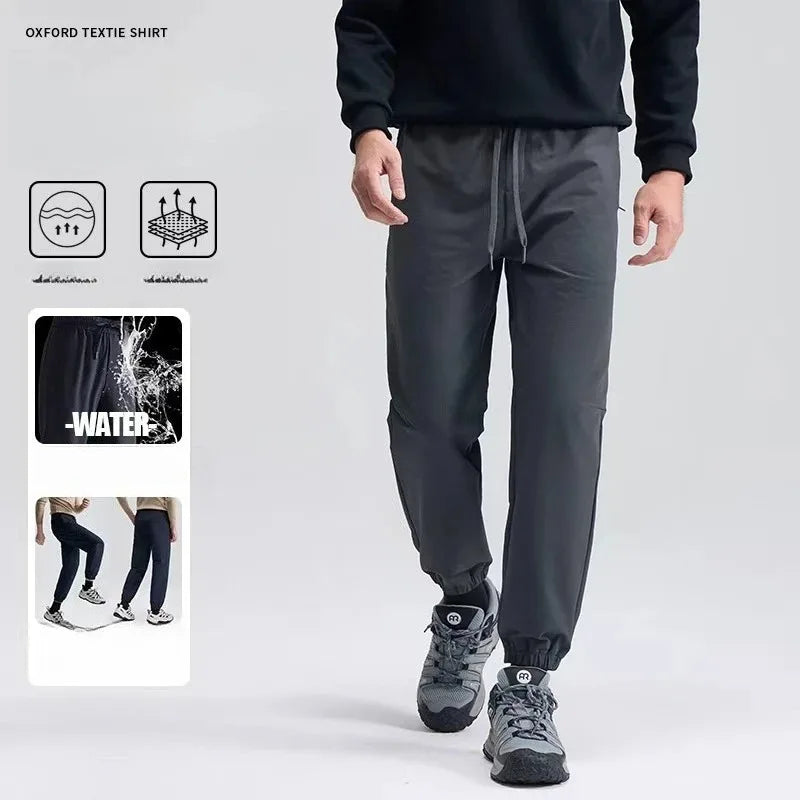 Outdoor Men's Water-Resistant Oxford Hiking Pants, Quick-Dry Lightweight with 4-Way Stretch, Fishing Trekking Daily Commute