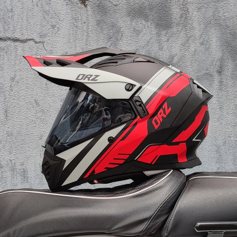 ORZ Dual Sport Motocross Helmet Men Top Quality Motorcycle Helmet Adventure Biker Helmet Off-road Racing Gear