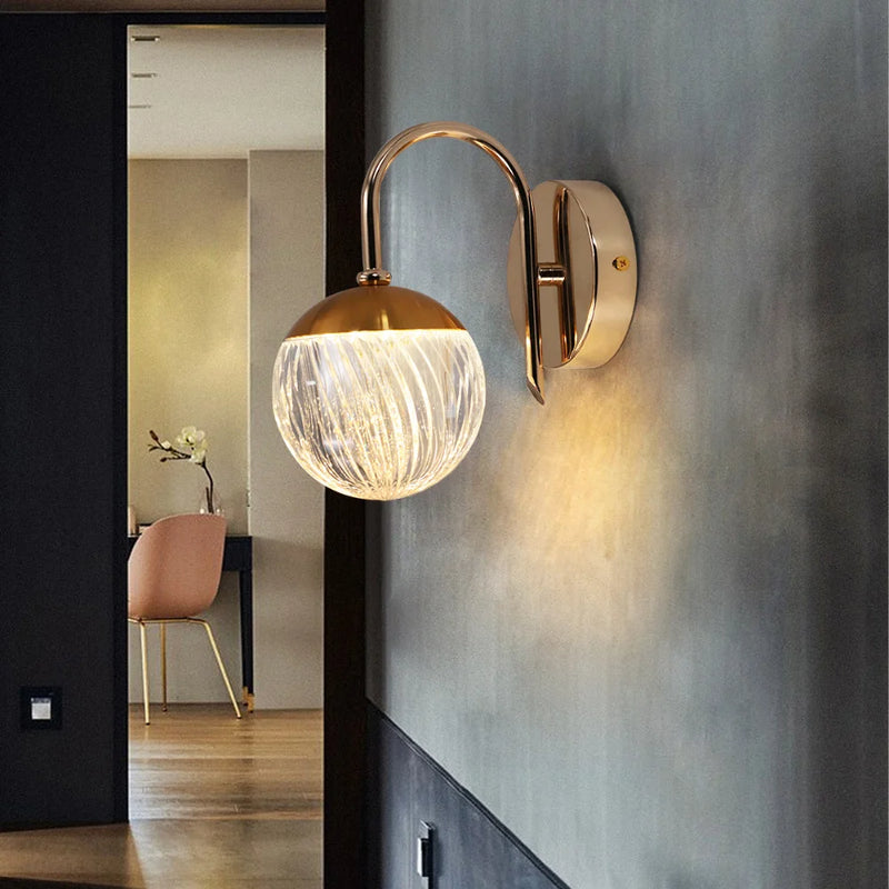 JOYINLED LED Bedside Bedroom Wall Lamp Living Room Nordic Creative Wall Sconce Lighting Decor Living Room Acrylic Wall Lamp