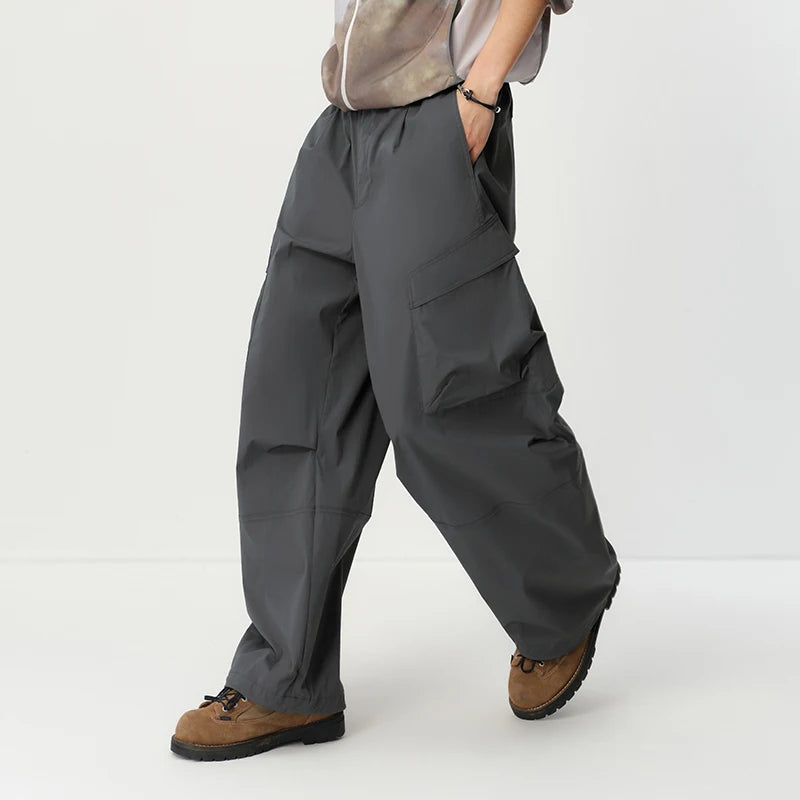 Semir Men Pants Cool Quick Dry Knee Pleated Workwear Curved Long Pants 2026 Summer Loose Straight Casual
