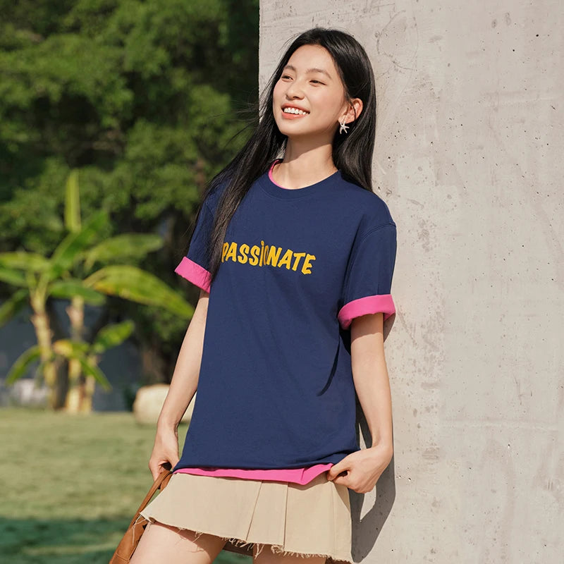 Semir Men Tshirt Moisture Wicking Quick Dry Letter Print Knit Short Sleeve 2026 Couple Fashion Casual Daily Top Wear