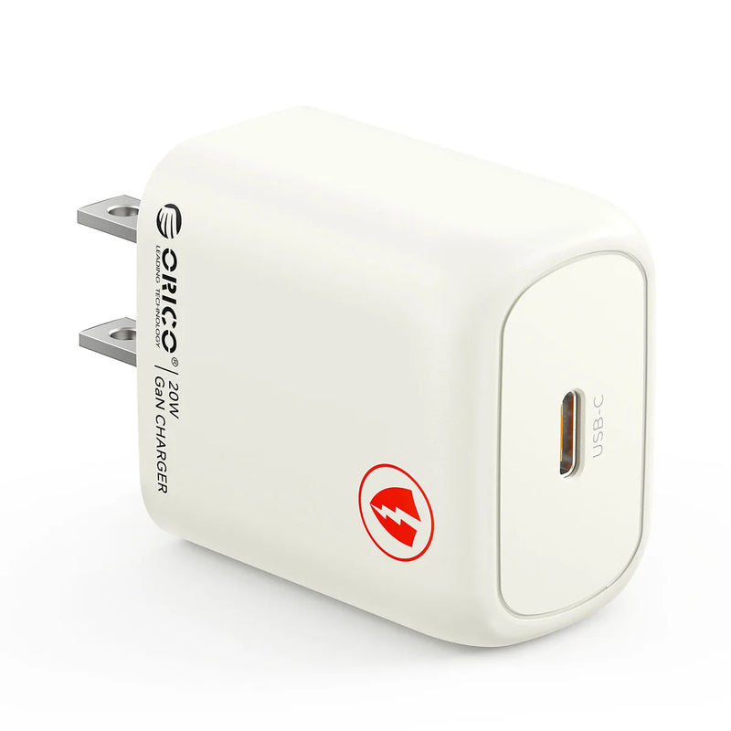 ORICO GaN 20W Charger PD Fast USB Type C Mini Charging USB C PD3.0 QC3.0 Quick Charging For iPhone 16 15 14 Mobile Phone Charger