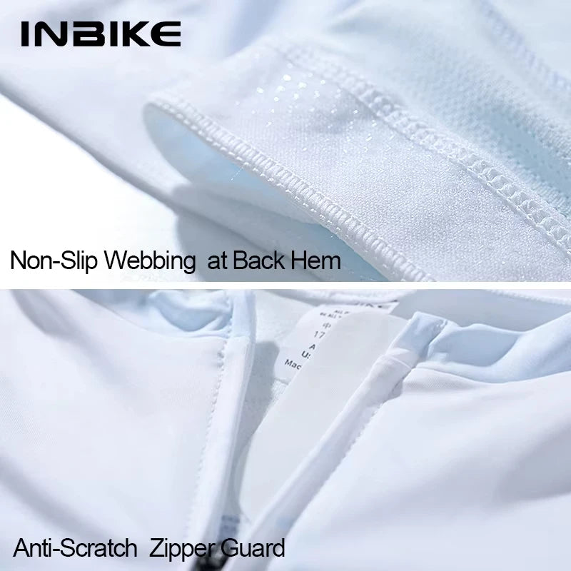 INBIKE Pro Men's Cycling Jersey High Stretch Summer MTB Bicycle Racing Tops for Men Quick-Dry Road Bike Clothing with 3 Pcckets