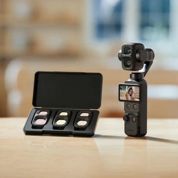 DJI Osmo Pocket 4P ND Filter Set (Black) ND16, ND64, and ND256 filters to adapt to different lighting conditions.