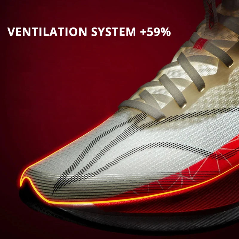 ស្បែកជើងរត់ប្រណាំង Li-Ning សម្រាប់នារី RED HARE 9 PRO BOOM FIBER ស្រាល ឆ្លុះបញ្ចាំងពីពន្លឺ ស្បែកជើងកីឡាហ្វឹកហាត់ LiNing ARPW002