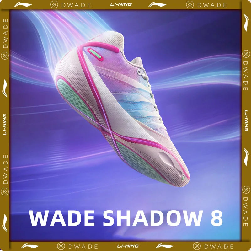 ស្បែកជើងបាល់បោះបុរស Li-Ning WADE SHADOW 8 លើទីលាន BOOM មានទ្រនាប់ការពារ ងាយស្រួលពាក់ ធន់នឹងការរអិល ស្បែកជើងប៉ាតា LiNing រឹងមាំ ABPW023