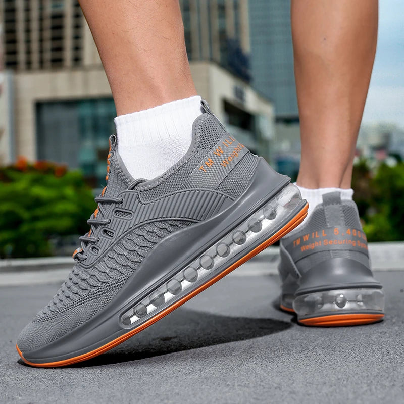 Men's Air Cushion Race Running Shoes Four Seasons Breathable Lightweight casual Sports Shoes Student Outdoor Speed Running Shoes