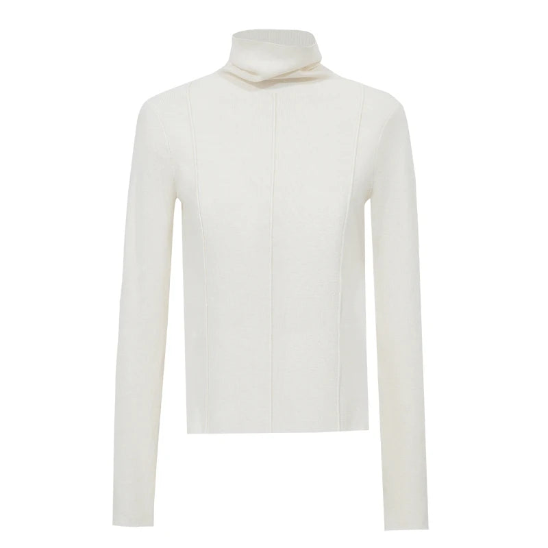 Amii Knitted Women's Sweater Turtleneck Slim Fit Long Sleeve Casual Pullover 2026 Autumn New Versatile Chic Top Women 12623113