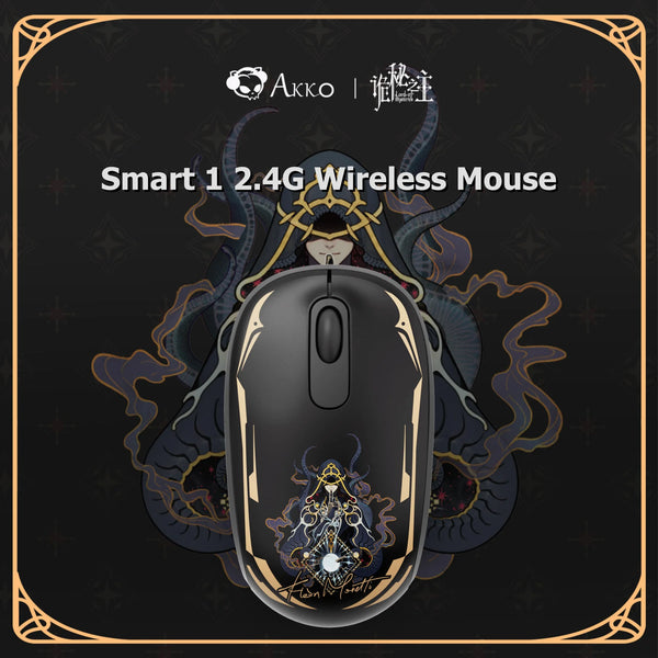 Akko Smart 1 2.4G Wireless Mouse Lord of the Mysteries Ergonomically Design 3200DPI Adjustable Lightweight Gaming Office Mouse
