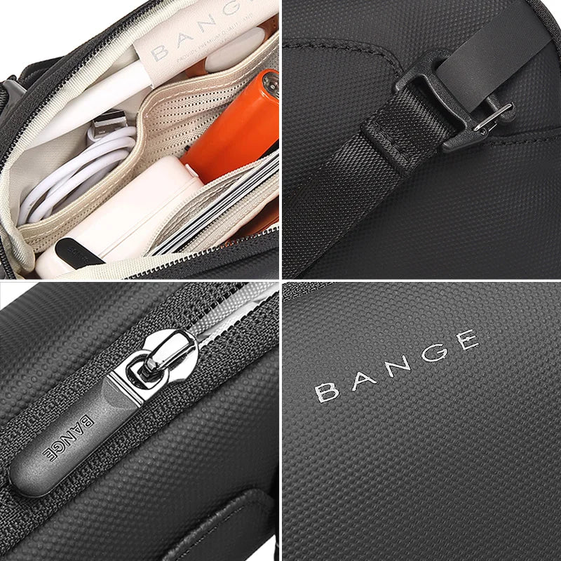 BANGE Digital Portable Organizer Case for Headphones Travel Closet Storage Bag YKK Zipper Accessories Charger Data Cable USB Bag
