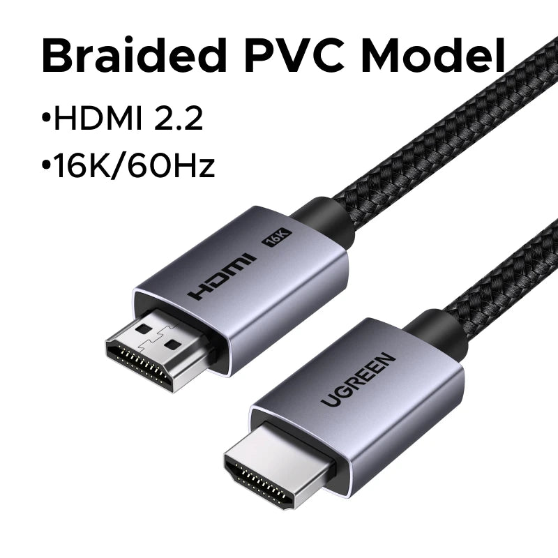 NEW! UGREEN HDMI Cable 16K/60Hz Ultra High Speed Certified HDMI 2.2 Cable 96Gbps Dolby Vision HDCP2.3 for PS5 TV Box Switch