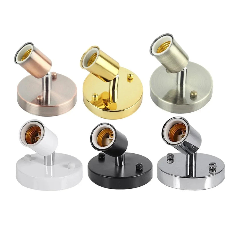 ចង្កៀងជញ្ជាំង JOYINLED Retro E27 ដែលអាចលៃតម្រូវបាន 180 ដឺក្រេ រន្ធដោតអំពូលដែក ចង្កៀងជញ្ជាំងបែប Vintage សម្រាប់បន្ទប់គេង បន្ទប់បរិភោគអាហារ