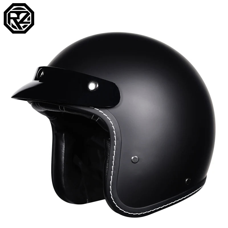 Vintage Motorcycle Helmet Open Face Retro 3/4 Half Helmet Moto Casque Casco Motocicleta Capacete Motocross Para