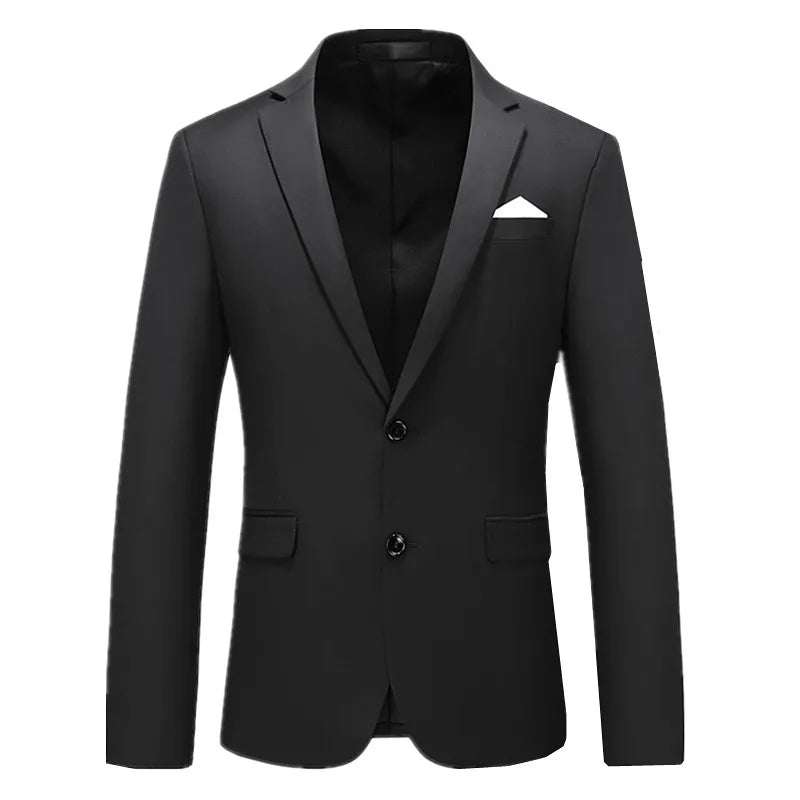 Men's Rose Red Suit Jacket, Wedding/Office Slim-fit Formal Coat, Asian Size M-6XL,Available in Blue, Gray, Black, Purple, Green