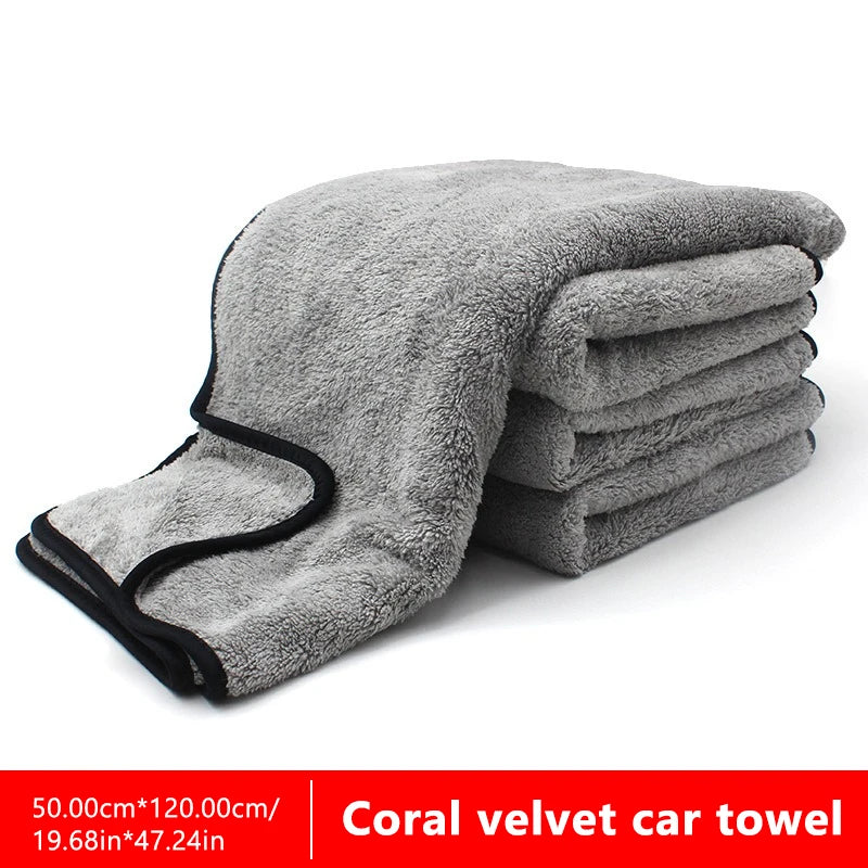 SEAMETAL Microfiber Car Wash Towel High Water Absorption Fast Drying Cloth Car Detailing Care Rags for Car Cleaning Accessories