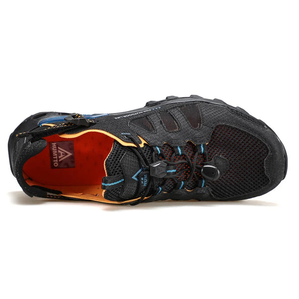 HUMTTO Summer Sneakers Men Breathable Trekking Shoes for Men's Luxury Designer Anti-slip Sports Outdoor Water Hiking Sneaker Man