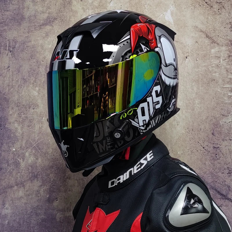 AIS helmet electric motorcycle hard hat full helmet four-season summer casque moto