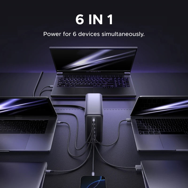 UGREEN 500W GaN Charger 6 IN 1 Desktop Charging Station PD 3.1 240W Max Single Port For MacBook Pro Laptop iPad Tablet iPhone 18