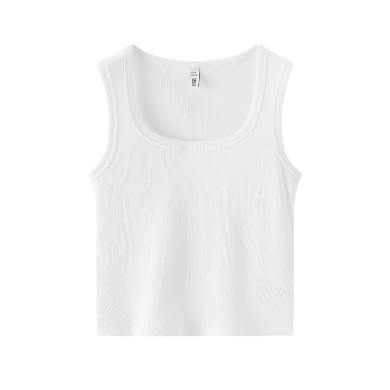 Semir Womens Tank Top 2026 Short U Neck Solid Cool Feeling Slim Basic Casual Versatile Daily Wear