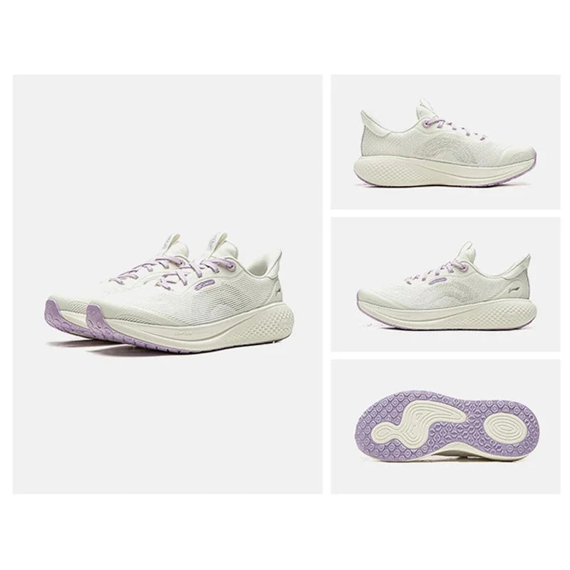 ស្បែកជើង Li-Ning សម្រាប់នារី SOFT GO 3 V2 របៀបរស់នៅ COMFOAM មានខ្យល់ចេញចូលបានល្អ ឆ្លុះបញ្ចាំងពន្លឺ ទាន់សម័យ ស្បែកជើងធម្មតា AGLW028