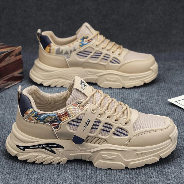 Chunky sneakers four seasons new soft sole comfort outdoor Men's running shoes fashion breathable light speed casual sports shoe