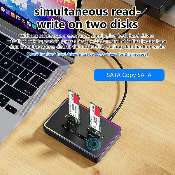 ប្រអប់ដាក់ SSD NGFF SATA ពីរប្រភេទរបស់ Blueendless Offline Clone សម្រាប់ SSD 2230 2242 2260 2280