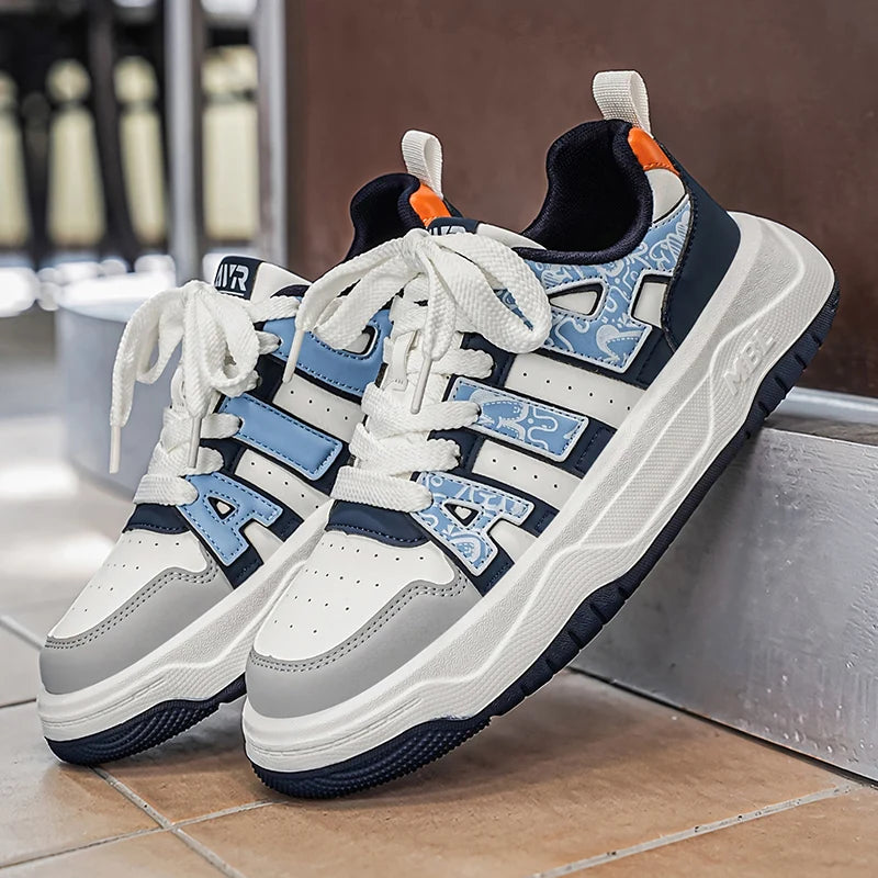 Men's high-quality casual shoes Four season new breathable light Thick sole comfort walking shoes fashion flat sports board shoe