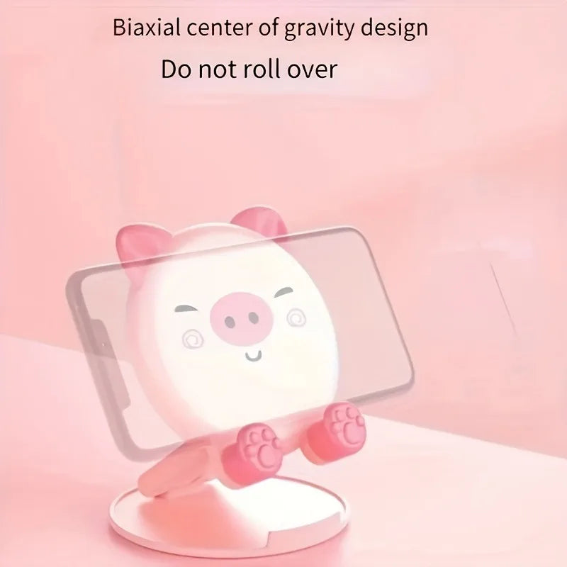 Cartoon Cute Folding Portable Multi Functional Phone Stand with Adjustable Lift And Flat Stand,Multiple Patterns to Choose from