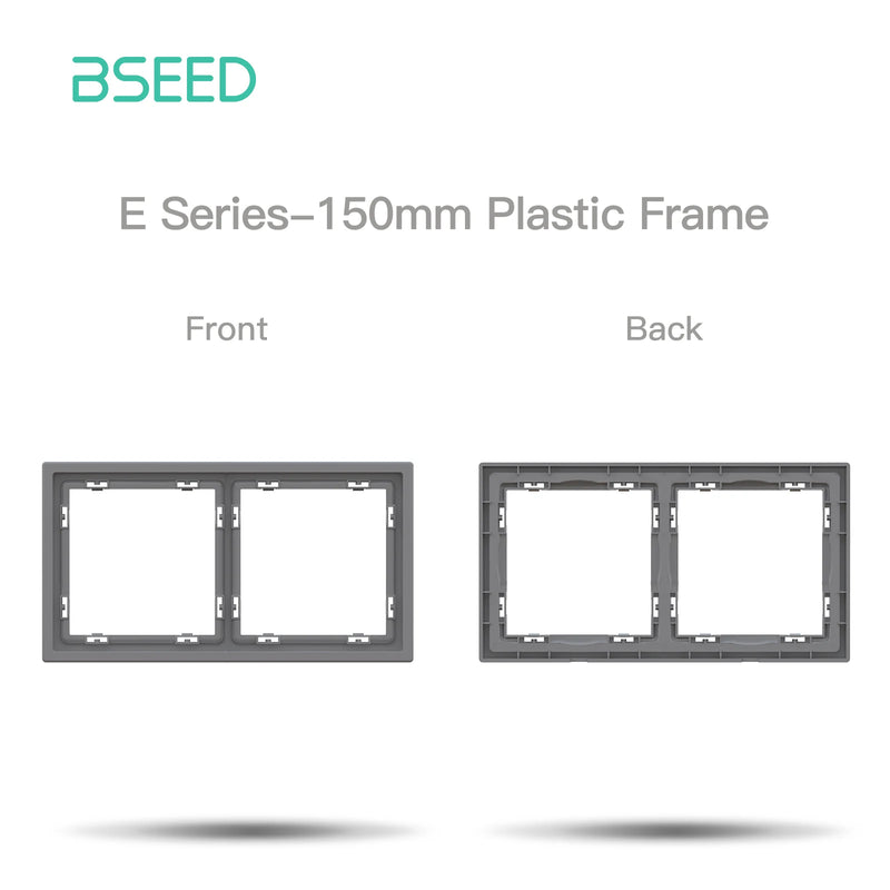 BSEED 1/2/3/4Gang WIFI Button Switch Part Plastic Frame Smart Dimmer Curtain Switch Function DIY Part Smart Socket Combination