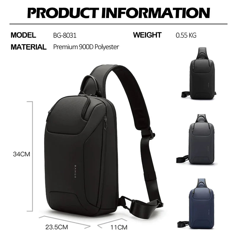 BANGE New Men Shoulder Bags Crossbody Fanny Packs Luxury Waist Pack Bag Sling Men's Shoulder Bags Crossbody Outdoor Cycling Bag