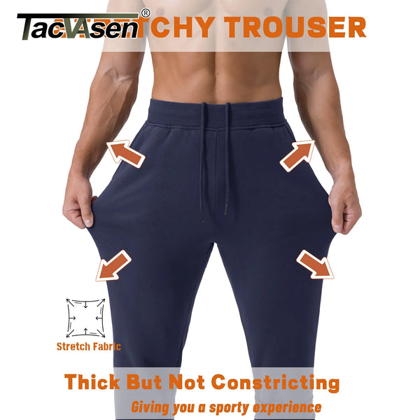 TACVASEN Thicken Sherpa Fleece Lined Sweatpants Mens Heavy Warm Winter Pants Outdoor Hiking Running Athletic Joggers Trousers