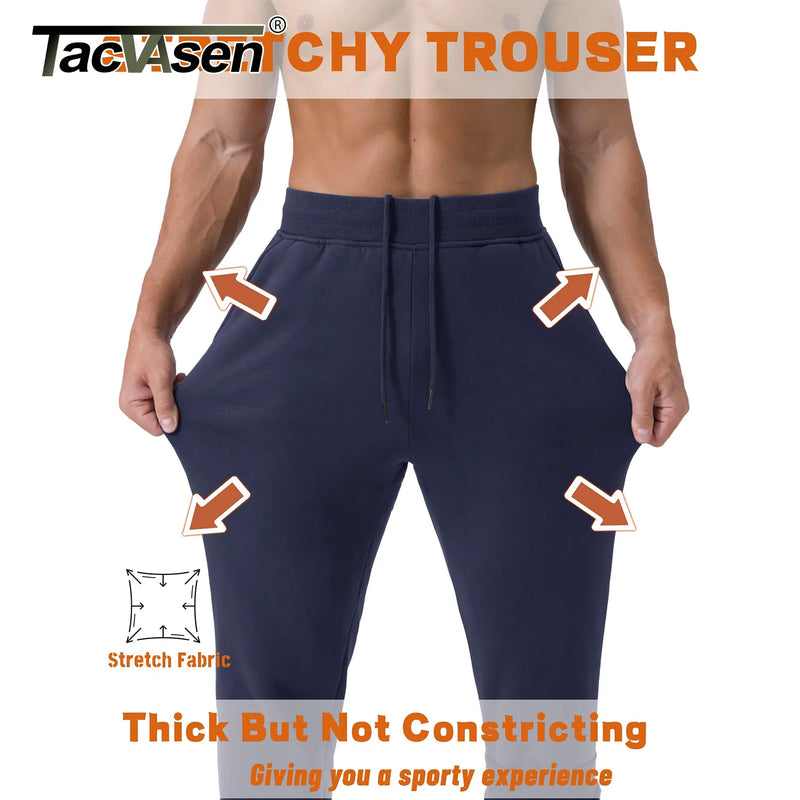 TACVASEN Thicken Sherpa Fleece Lined Sweatpants Mens Heavy Warm Winter Pants Outdoor Hiking Running Athletic Joggers Trousers