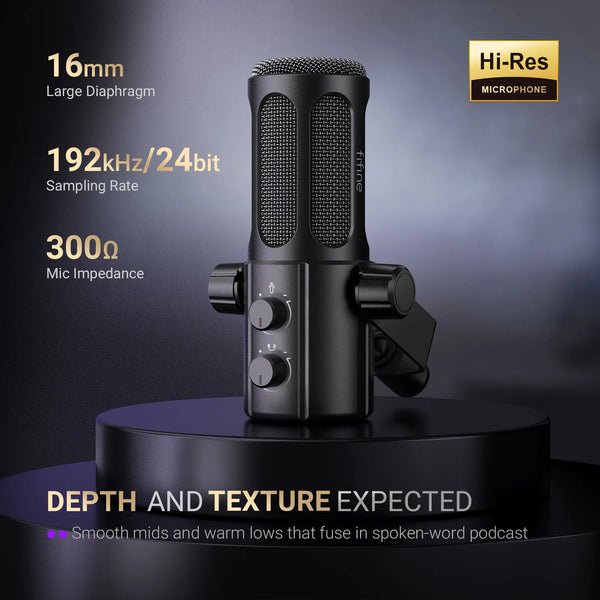 មីក្រូហ្វូន FIFINE USB/XLR Vocal Dynamic Podcast សម្រាប់ស្ទ្រីម ថតសំឡេង ផ្សាយ មីក្រូហ្វូនស្ទូឌីយោ សម្រាប់កុំព្យូទ័រ ជាមួយប៊ូតុងបិទសំឡេង-TANK6