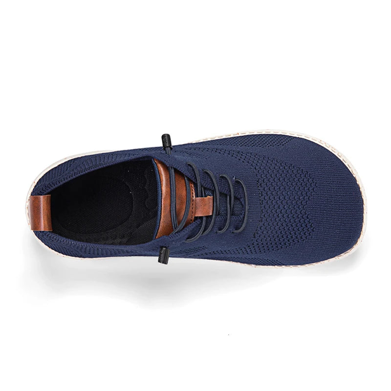 Men's Mesh Brogue Casual Sneakers Wide Toe Box Breathable Knit Upper Lace-Up Summer Lightweight Comfort Shoes Big Size 48 49 50