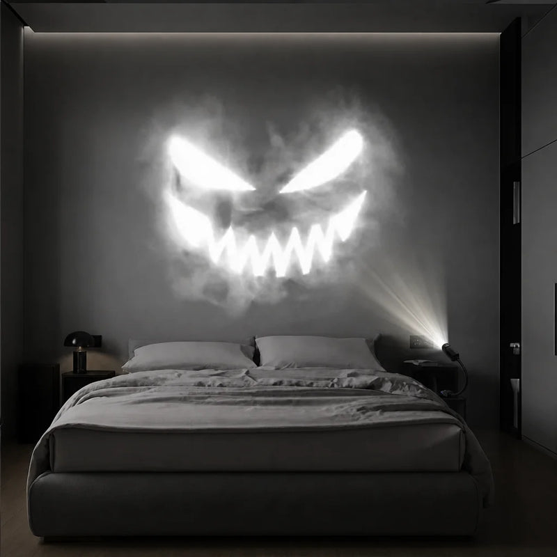 ម៉ាស៊ីនបញ្ចាំង LED Halloween មាន 3 របៀប លំនាំភ្លើងពេលយប់ដែលអាចបំភាន់វិញ្ញាណបាន ម៉ាស៊ីនបញ្ចាំងបង្អួចដែលដំណើរការដោយ USB សម្រាប់ជញ្ជាំងពិដានពិធីជប់លៀង