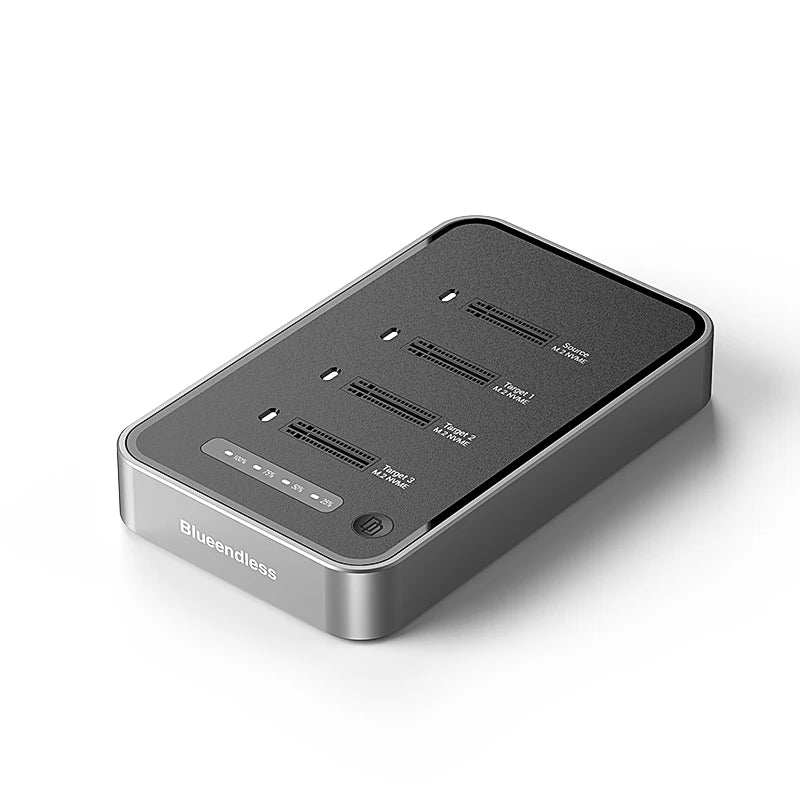 ស្ថានីយ៍ចត SSD M.2 NVME 4 Bay របស់ Blueendless ជាមួយនឹង Offline Clone USB4 40Gbps M2 Nvme PCIE SSD Enclosure External Harddisk Case