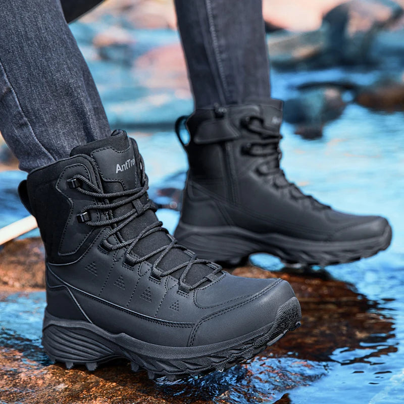Men's training boots four season new anti-slip breathable casual high top outdoor field hiking boots Professional tactical boots