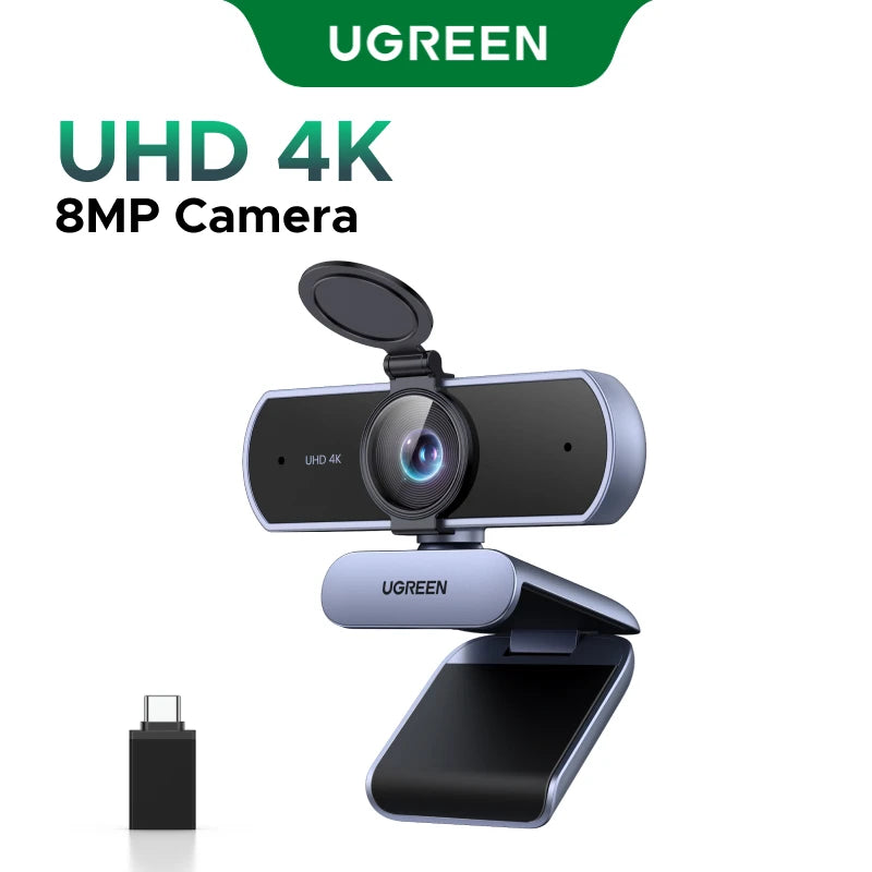【RU】UGREEN USB 4K 2K 1080P HD Mini For Web Dual Microphones for Youtube Video Calling web cam
