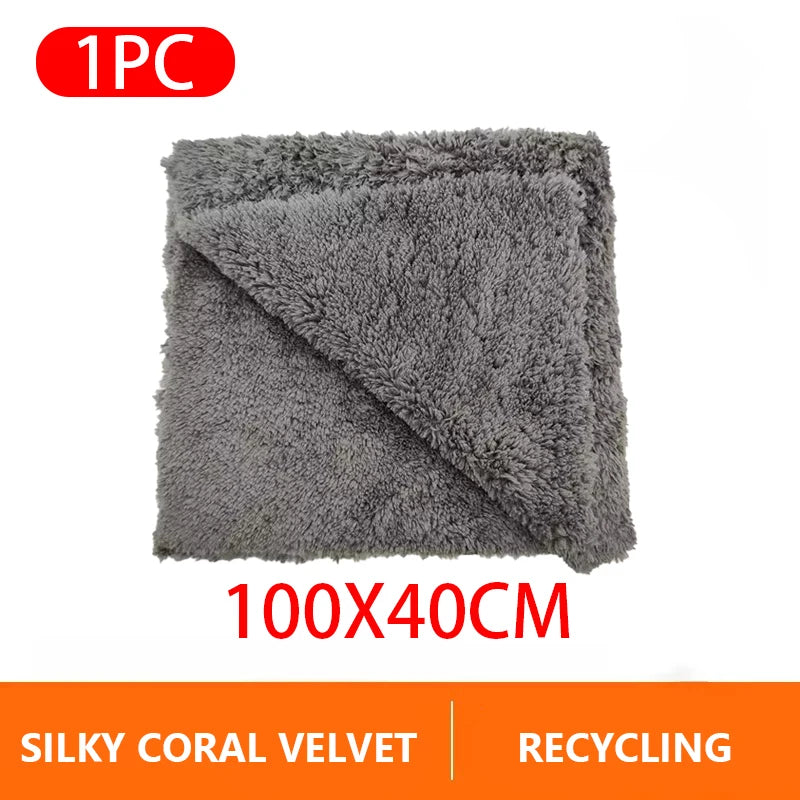 SEAMETAL Car Wash Microfiber Towel 5 Sizes Car Cleaning Fast Drying Cloth Reusable Rags Super Absorbent for Car Home Clean Tools